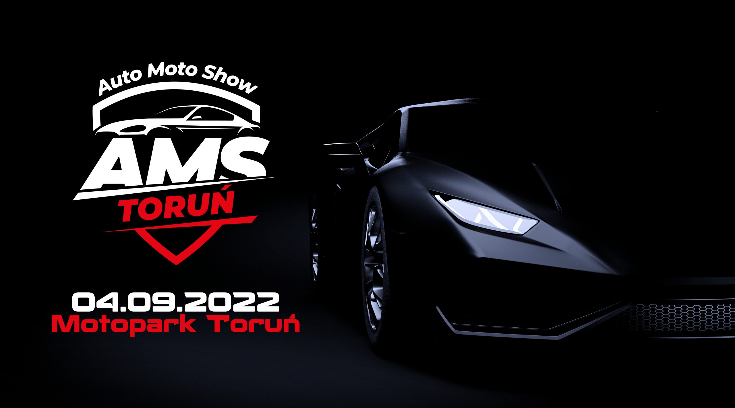 Black sport car on dark background 3d render